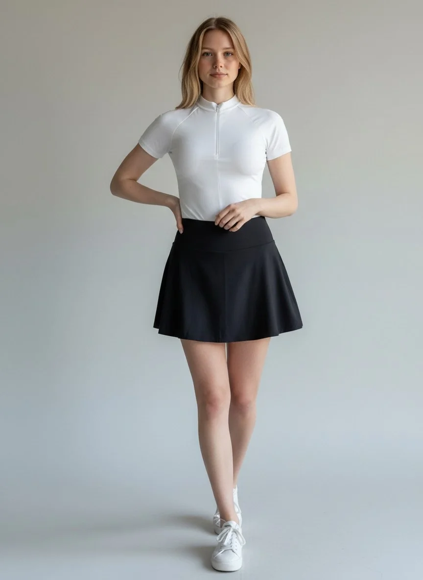 Fermuar Detay Bodysuit - BEYAZ
