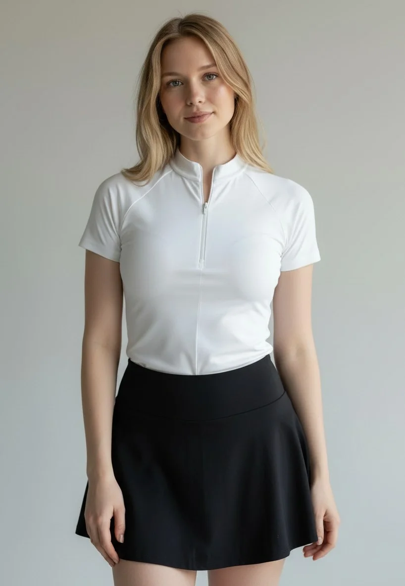 Fermuar Detay Bodysuit - BEYAZ