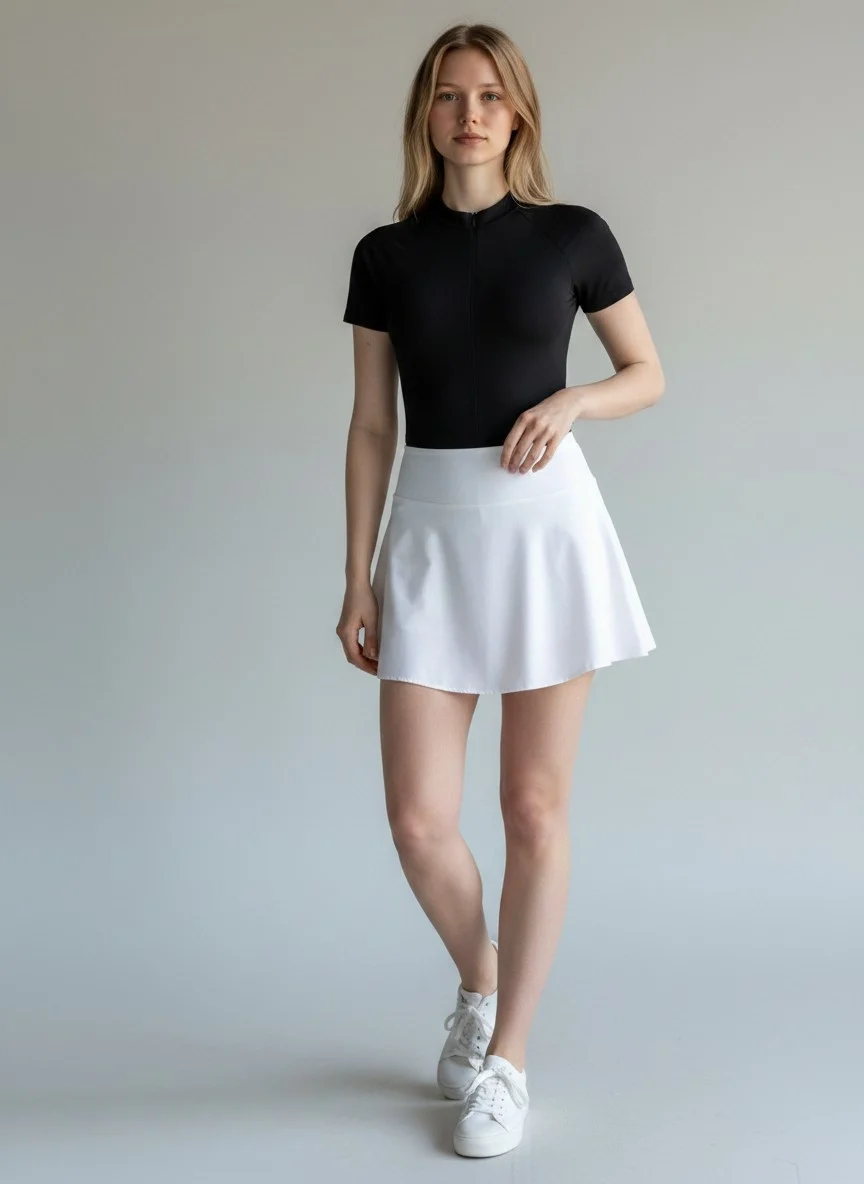 Fermuar Detay Bodysuit - SİYAH