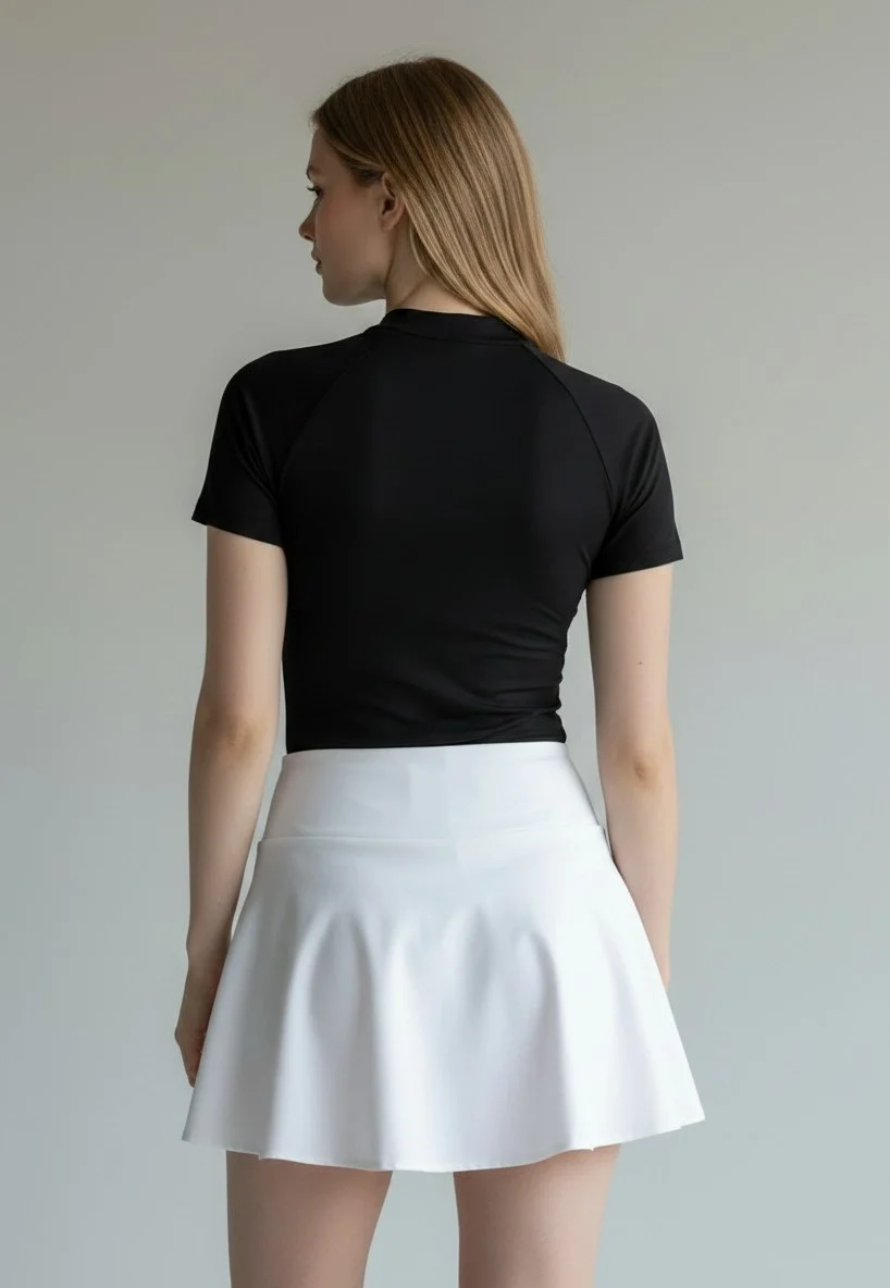 Fermuar Detay Bodysuit - SİYAH