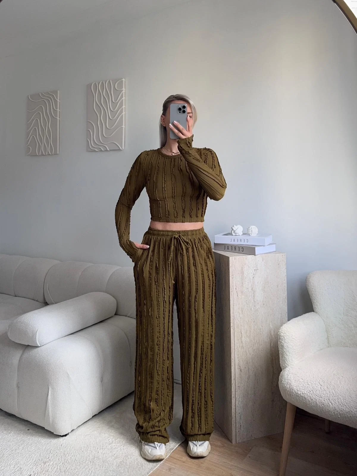 Fitilli Ters Dikiş İkili Takım - YEŞİL