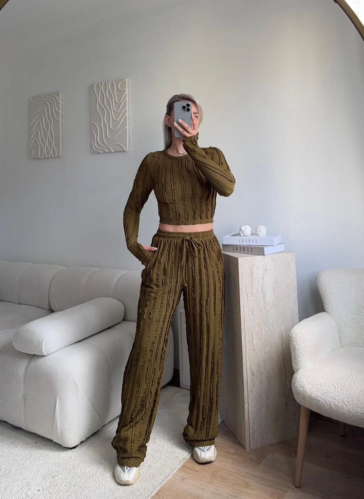 Fitilli Ters Dikiş İkili Takım - YEŞİL