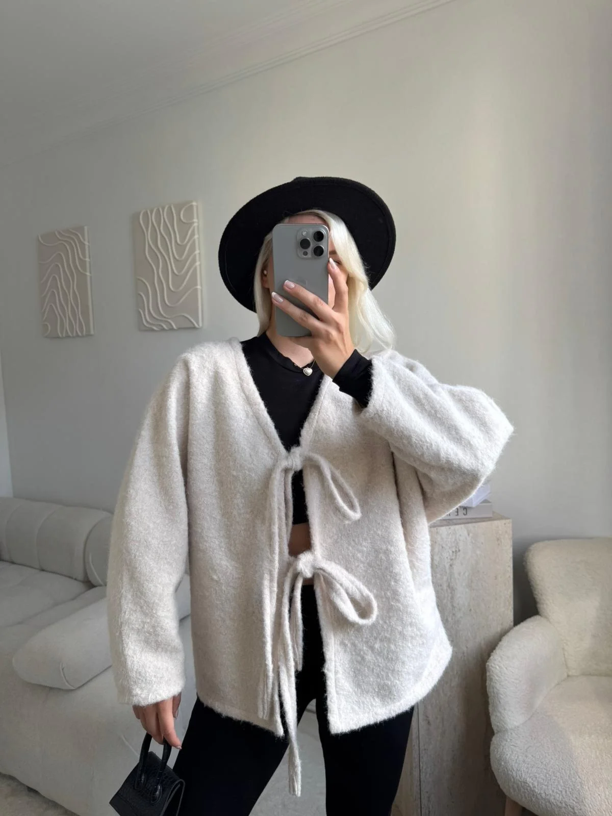 Fiyonklu Kırçıllı Ceket - BEJ