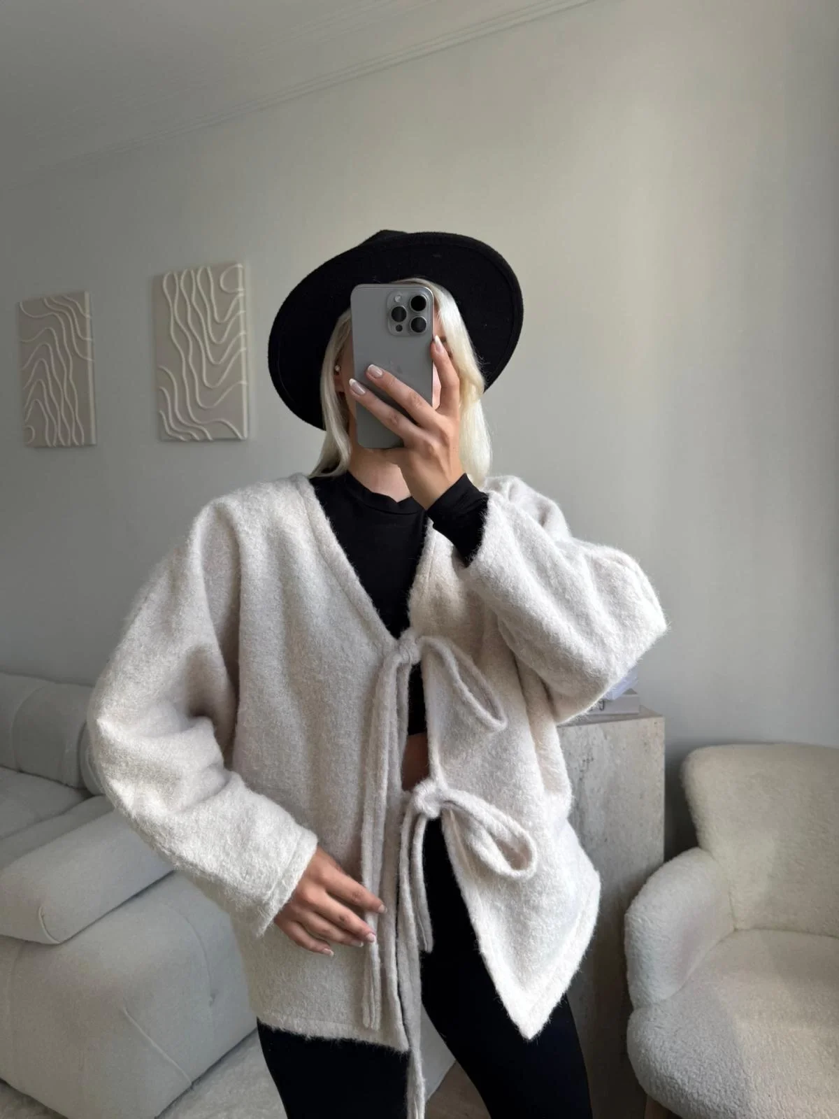 Fiyonklu Kırçıllı Ceket - BEJ