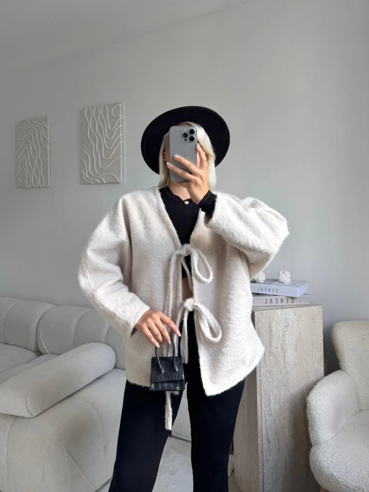 Fiyonklu Kırçıllı Ceket - BEJ