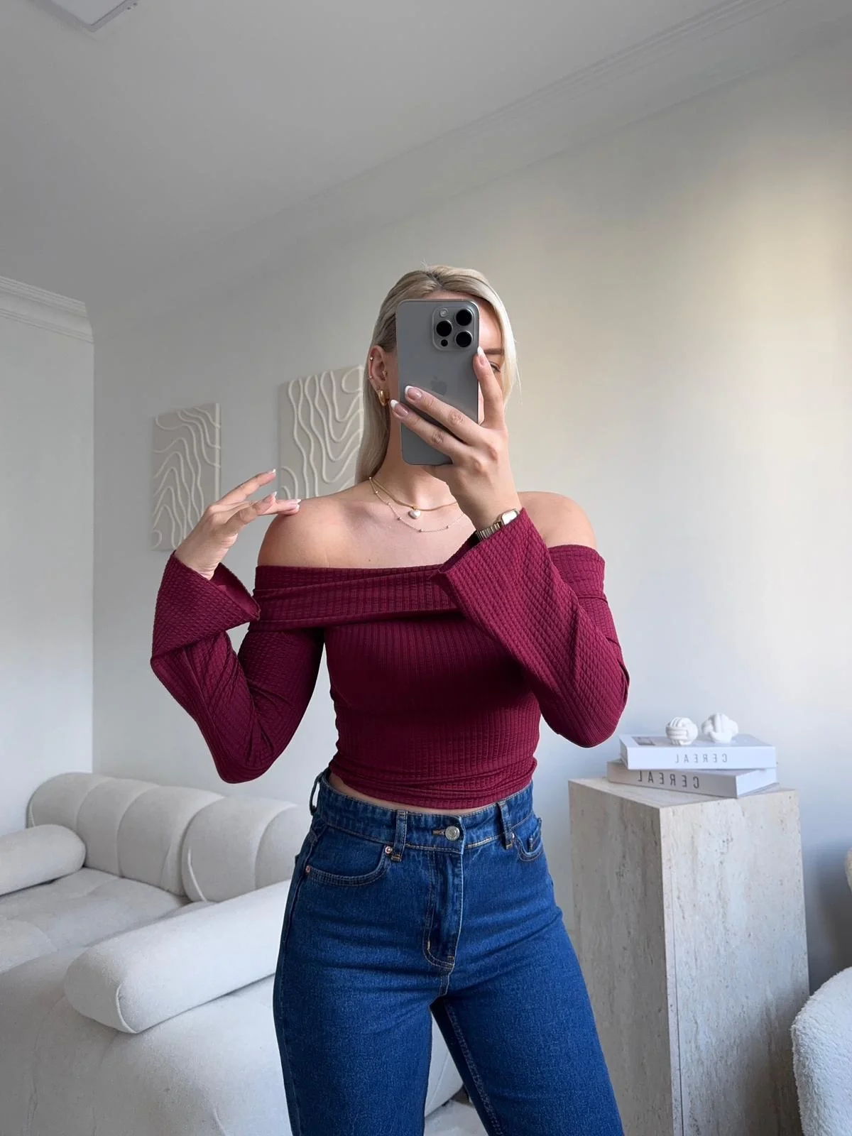 Gofre Madonna Yaka Crop - BORDO