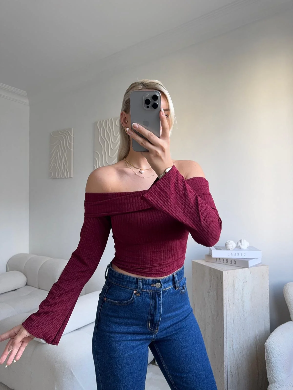 Gofre Madonna Yaka Crop - BORDO