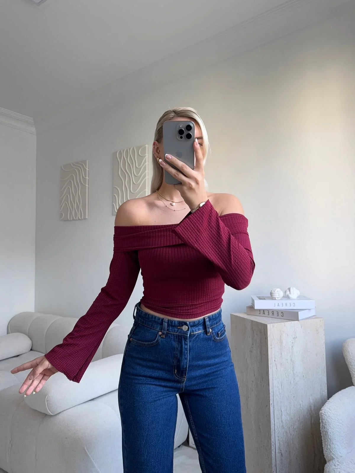 Gofre Madonna Yaka Crop - BORDO