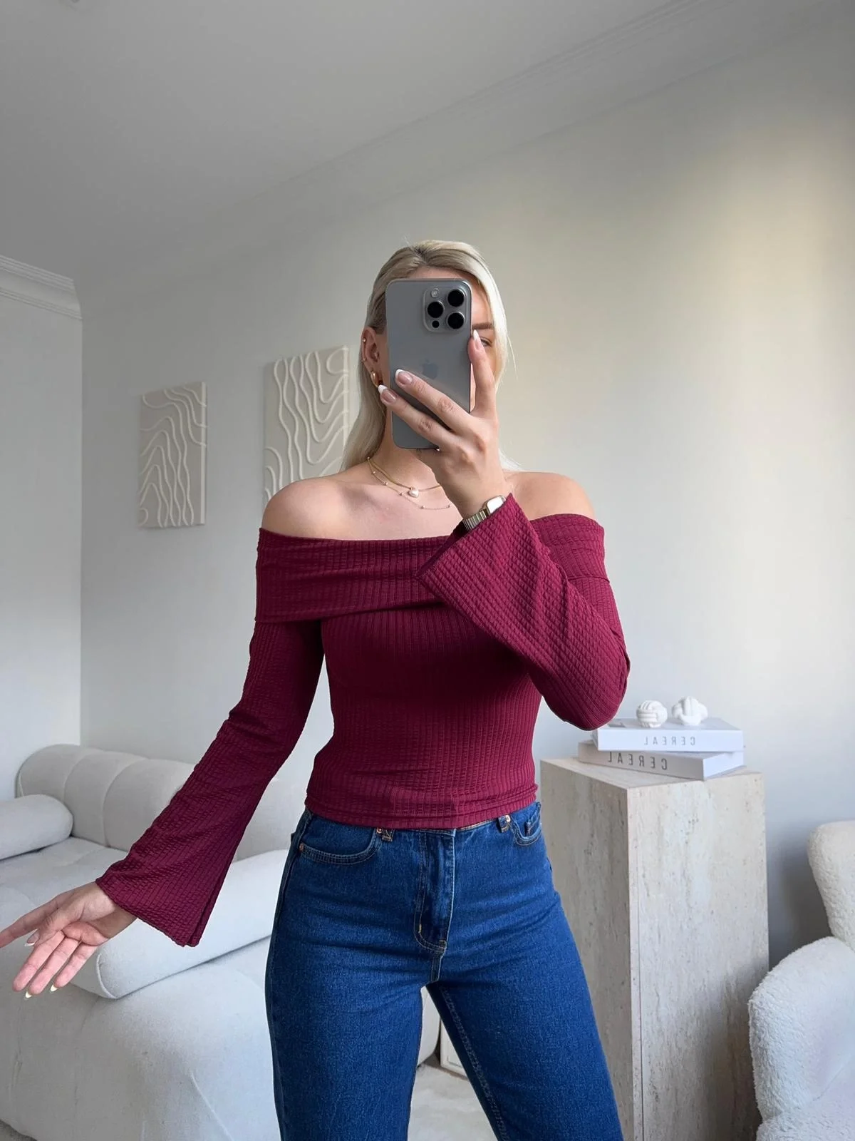 Gofre Madonna Yaka Crop - BORDO