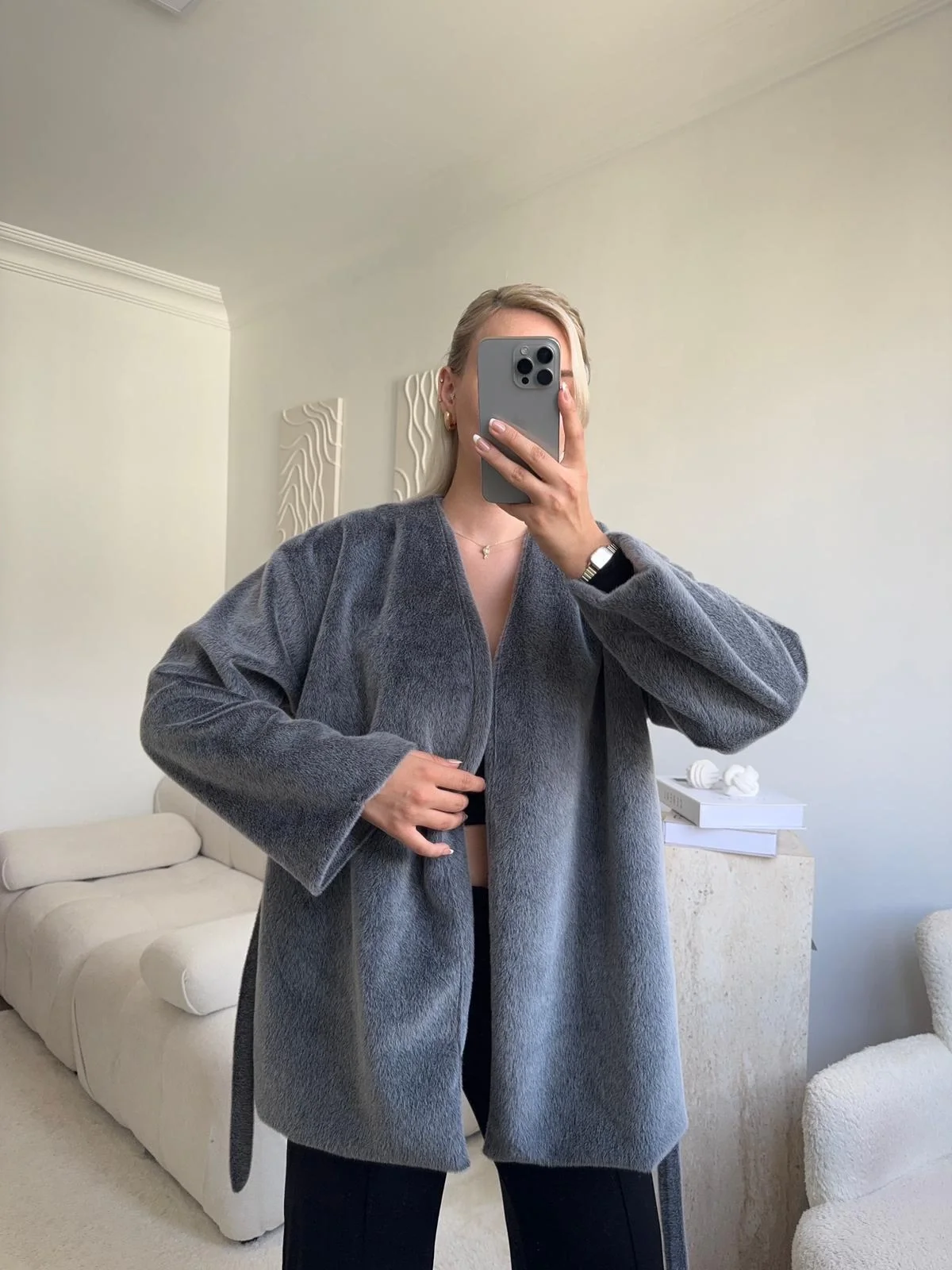 Gold Fox Kaşe Kaban - FÜME