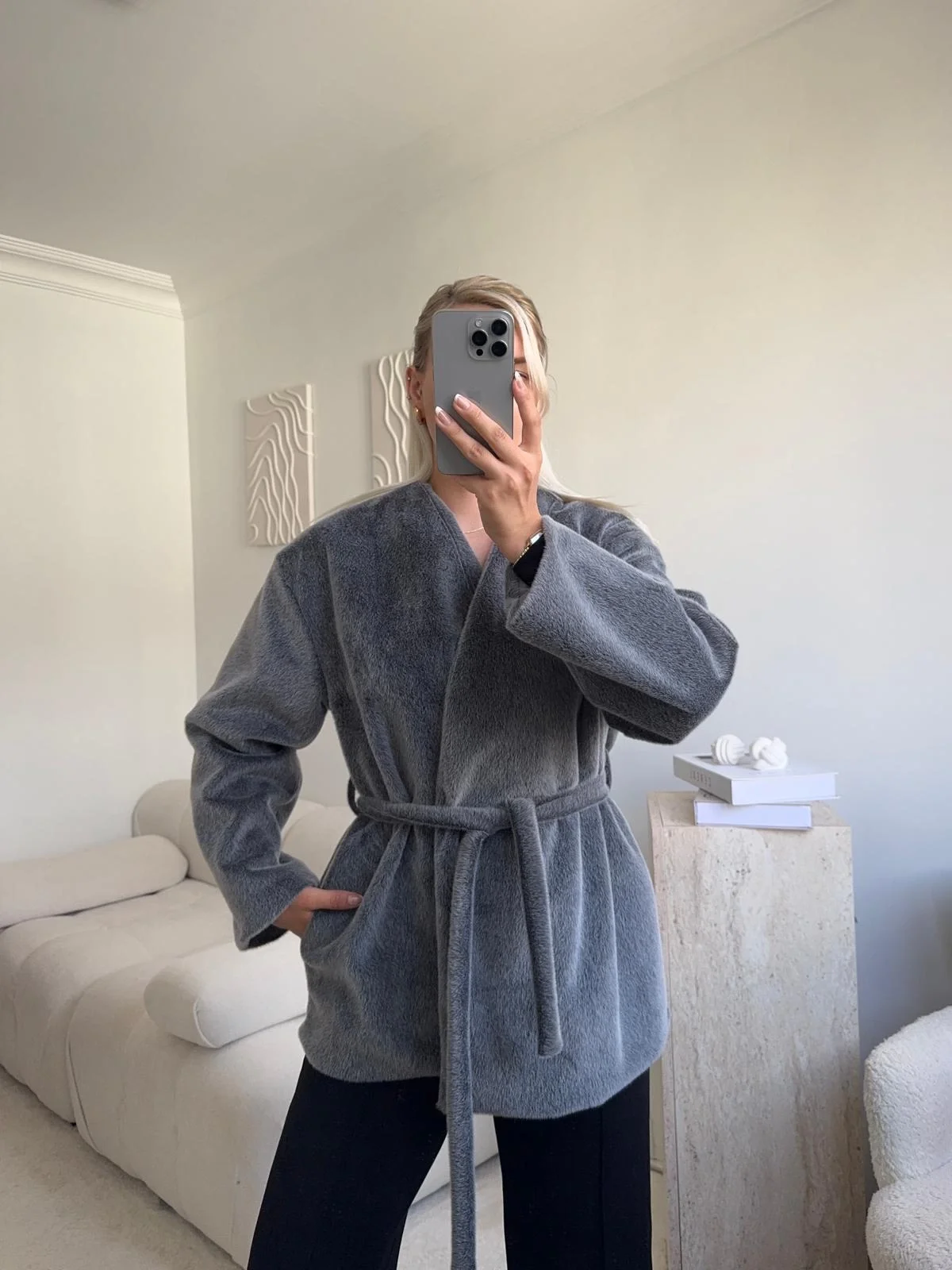 Gold Fox Kaşe Kaban - FÜME