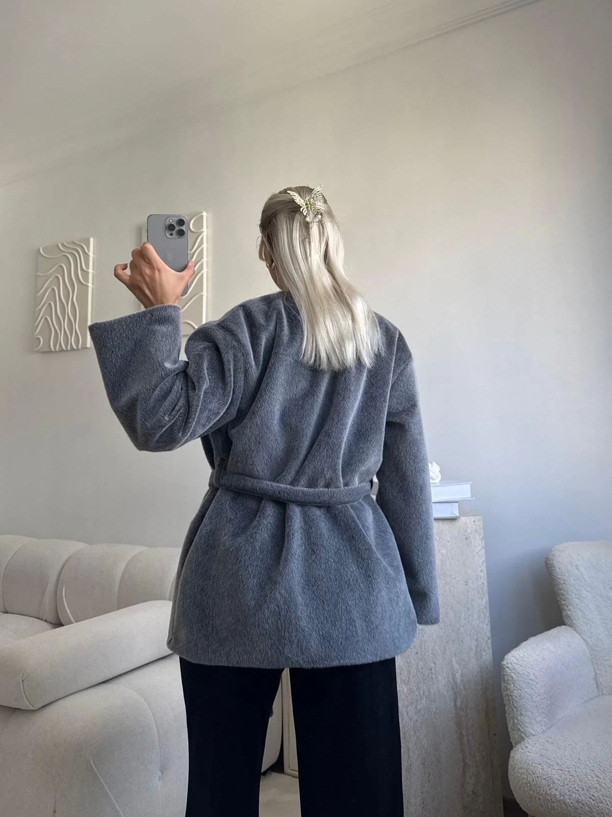 Gold Fox Kaşe Kaban - FÜME