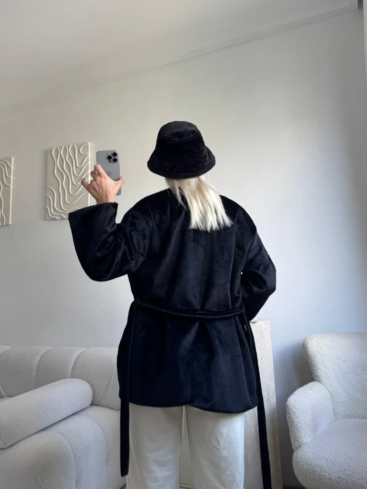 Gold Fox Kaşe Kaban - SİYAH