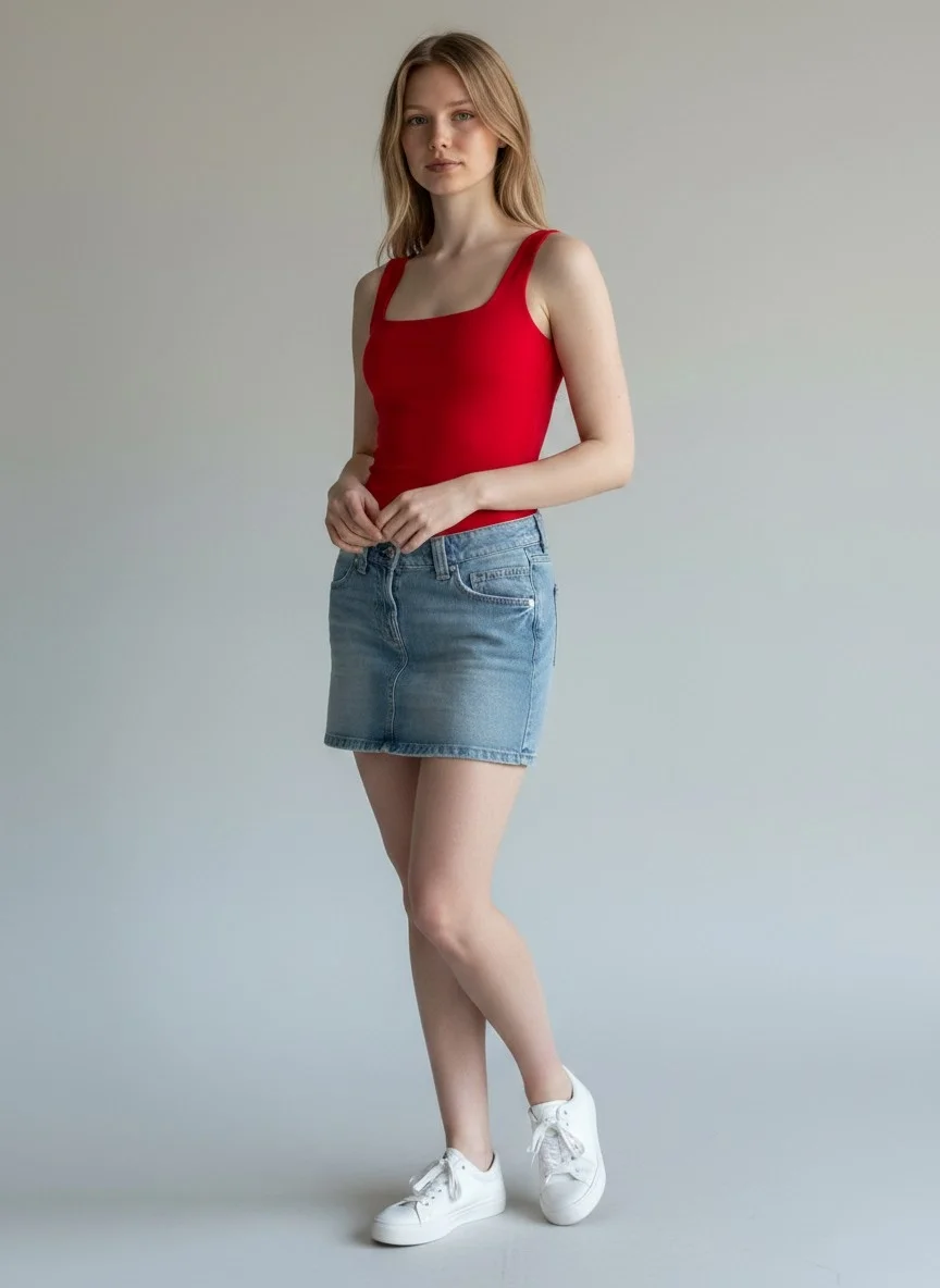Halter Çıtçıtlı Bodysuit - KIRMIZI
