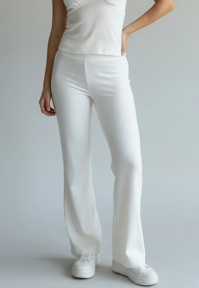 Halter Crop Pantolon Takım - BEYAZ