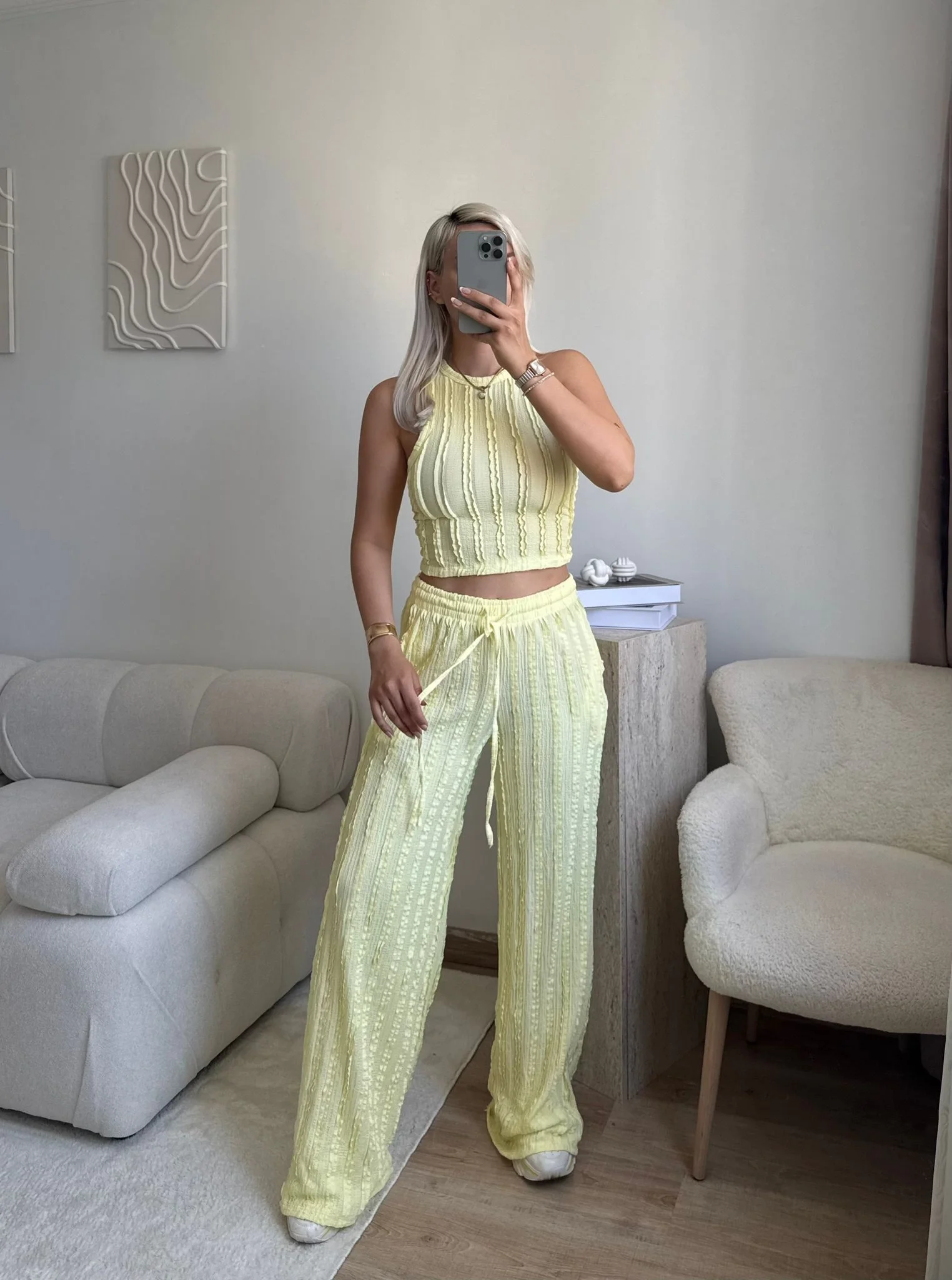 Halter Fitilli İkili Takım - SARI