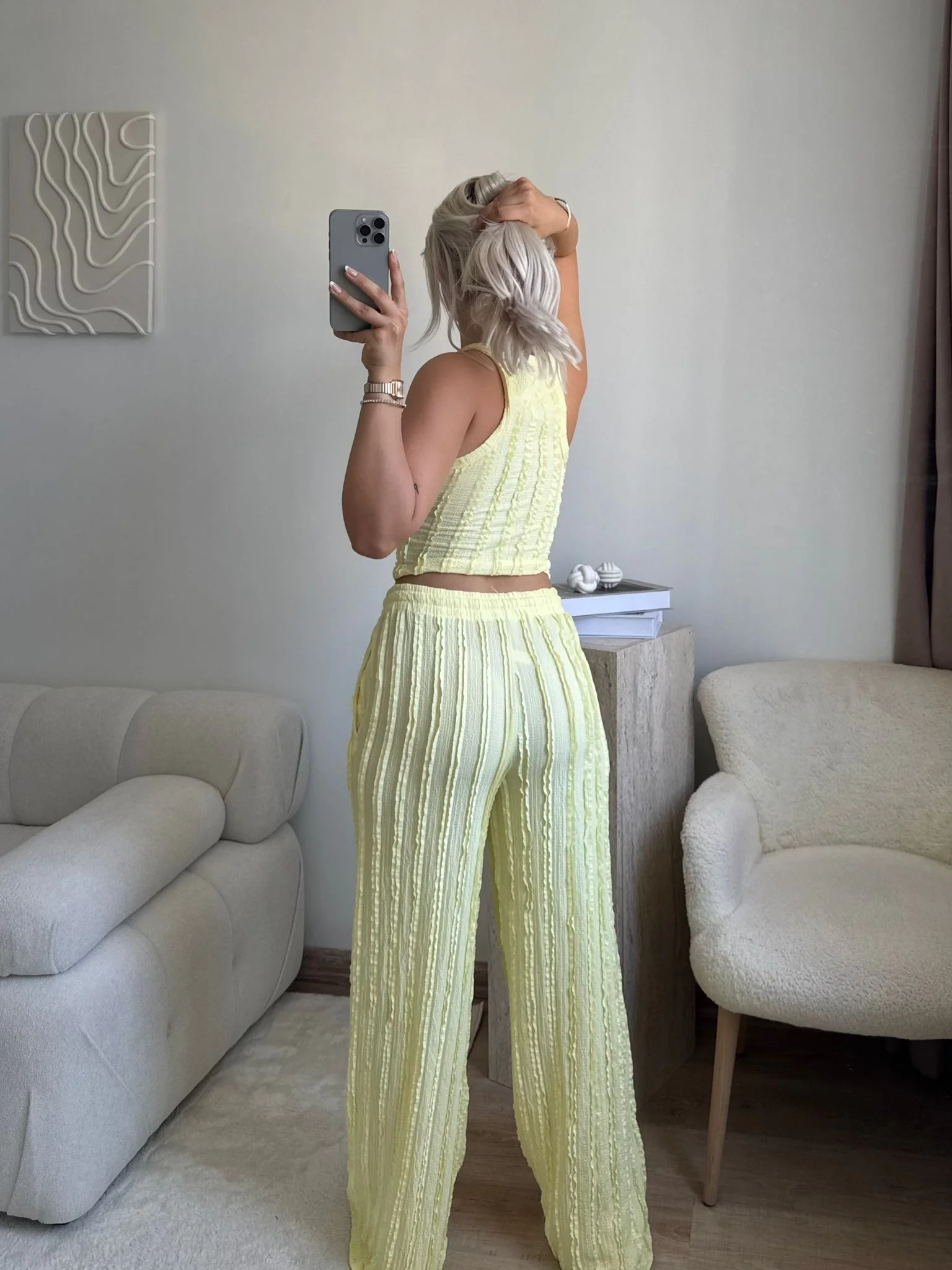 Halter Fitilli İkili Takım - SARI