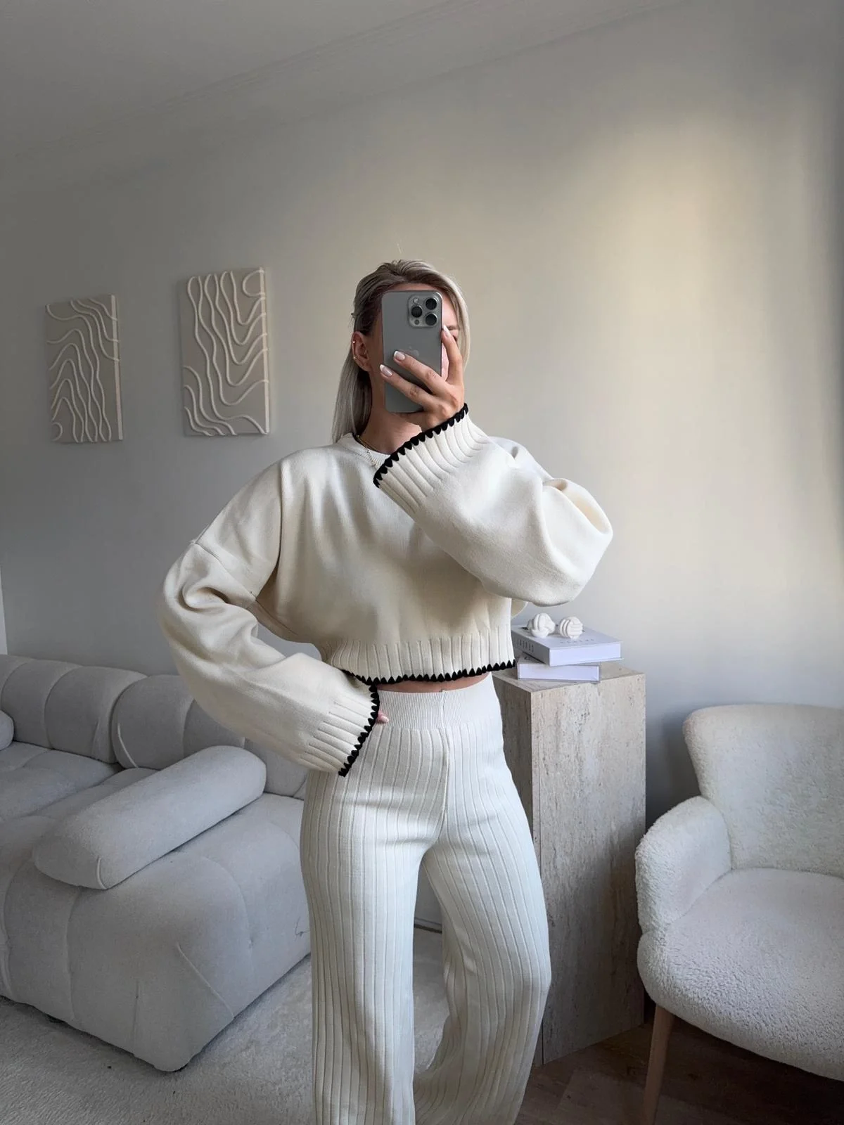 Kontrast Salaş İkili Triko Takım - BEJ