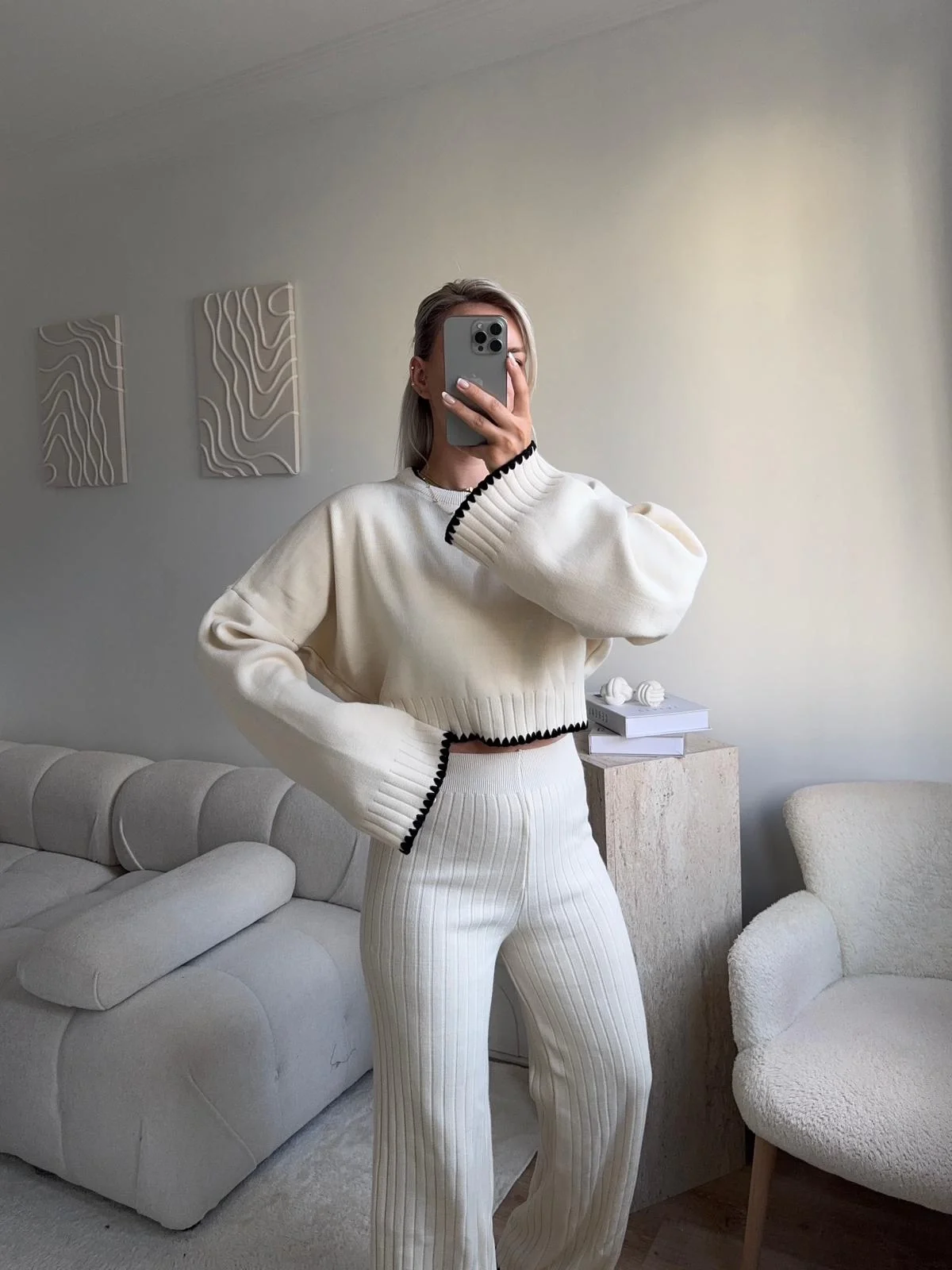 Kontrast Salaş İkili Triko Takım - BEJ