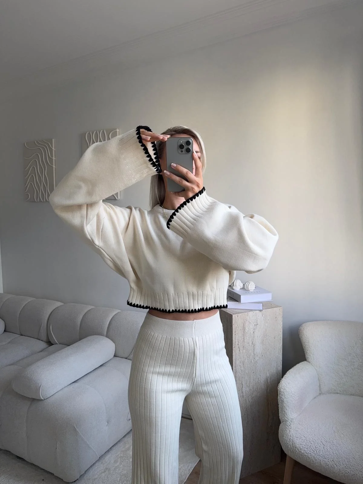 Kontrast Salaş İkili Triko Takım - BEJ