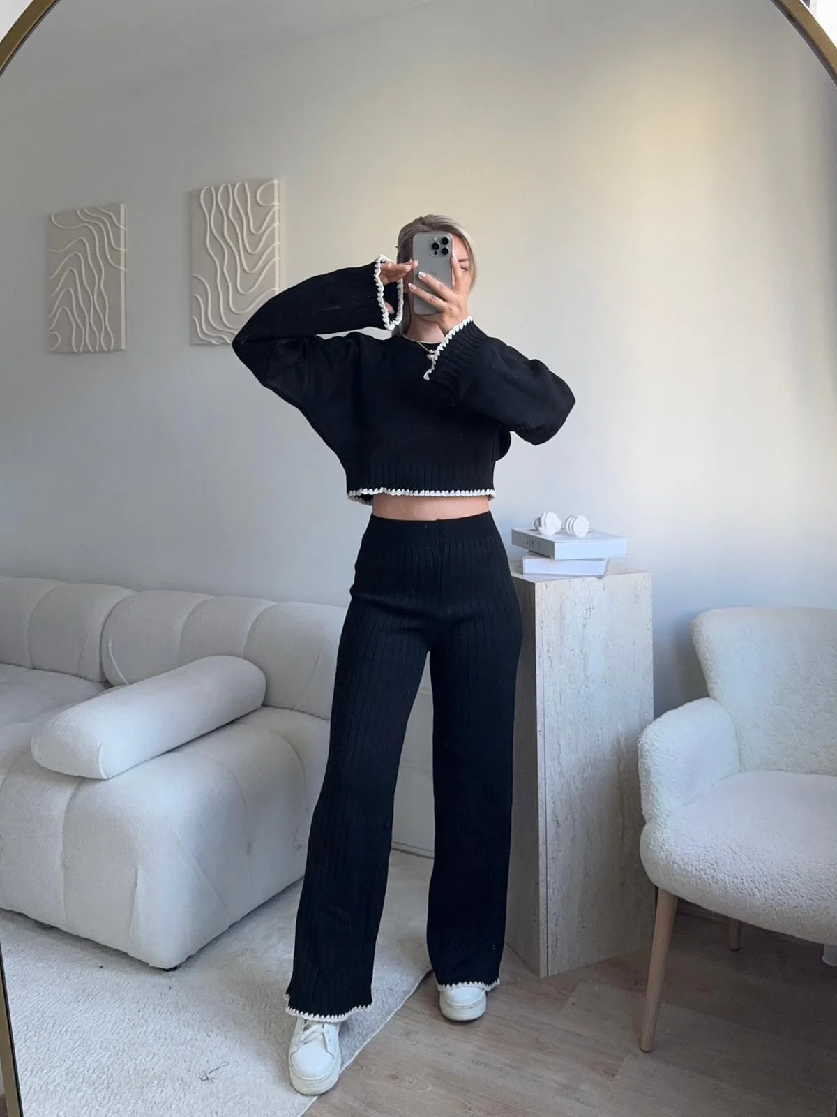 Kontrast Salaş İkili Triko Takım - SİYAH