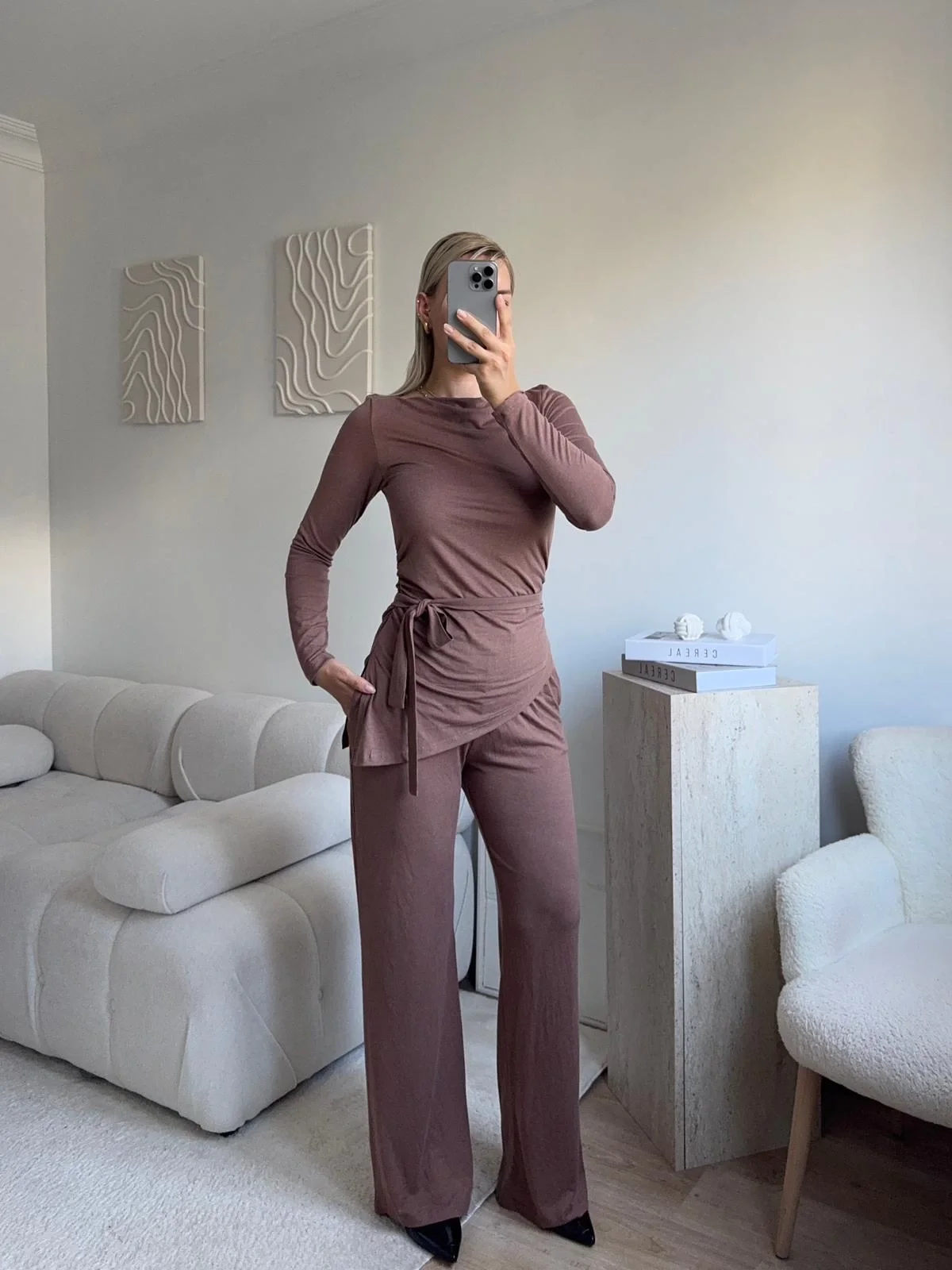 Modal Bel Kuşak İkili Takım - VİZON