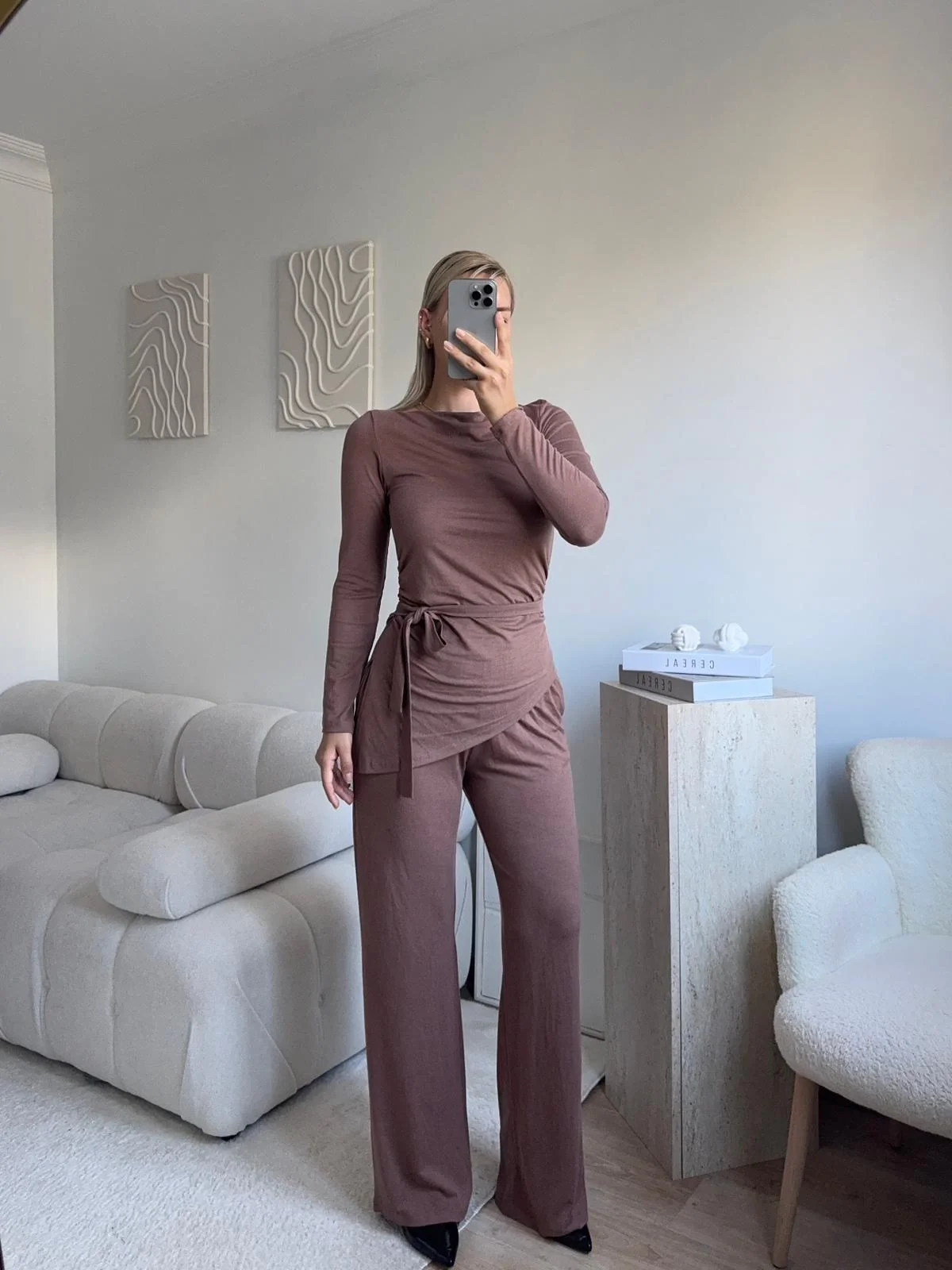 Modal Bel Kuşak İkili Takım - VİZON