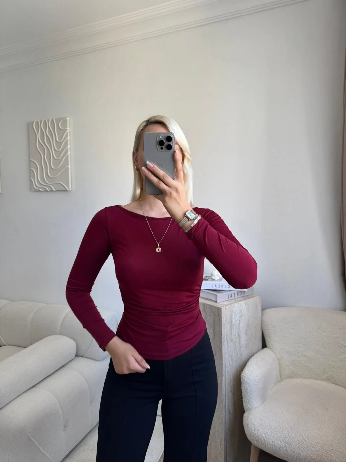Nova Basic Fit Bluz - BORDO