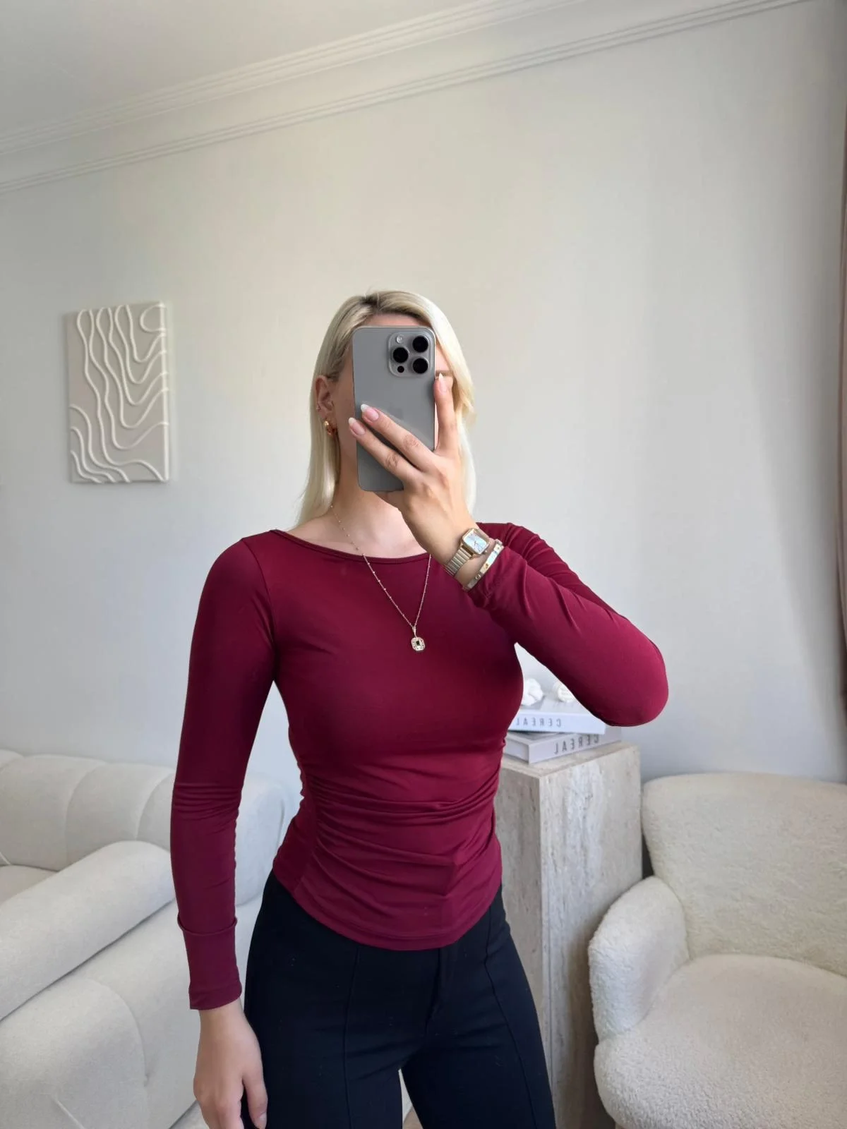 Nova Basic Fit Bluz - BORDO