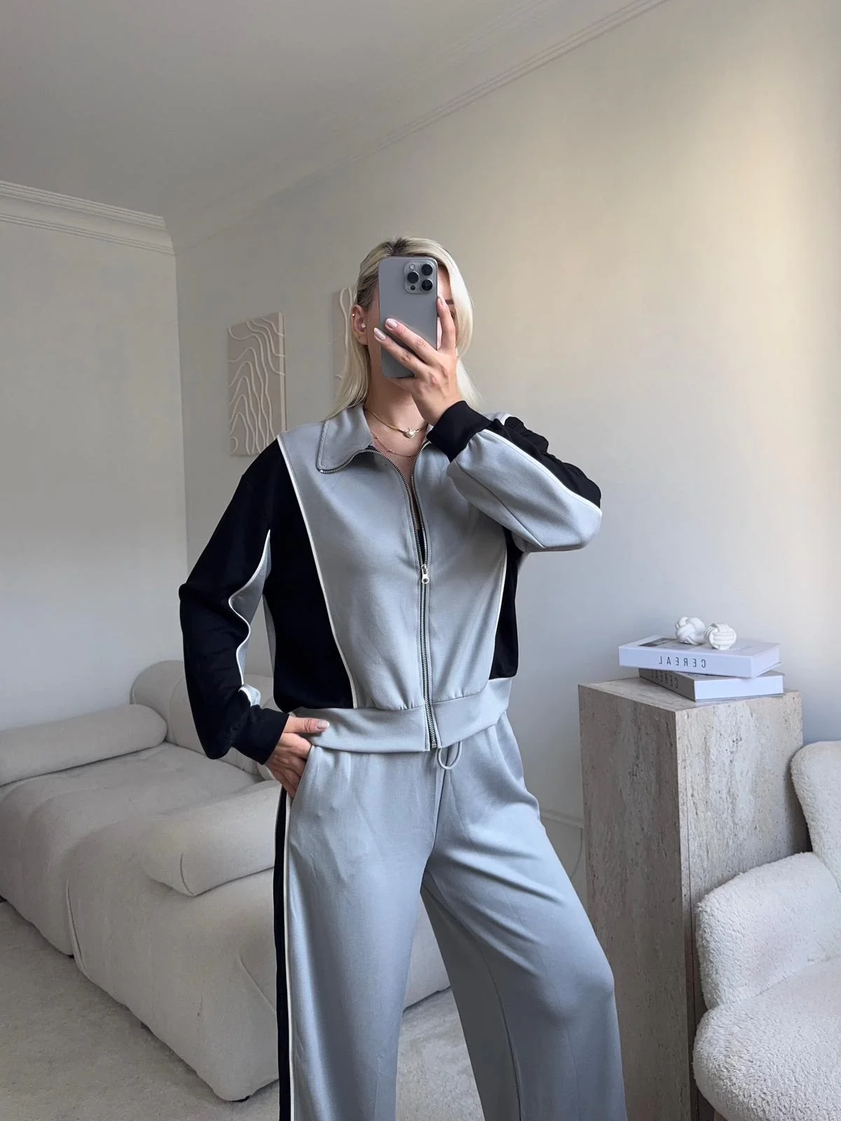 Şerit Eşofman Takımı - GRİ