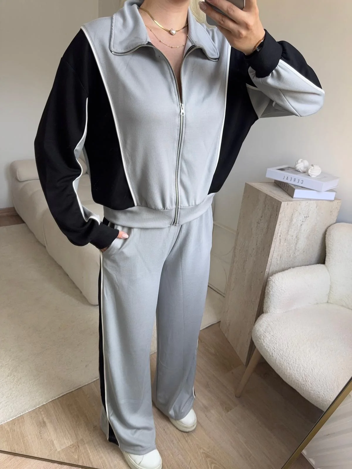 Şerit Eşofman Takımı - GRİ