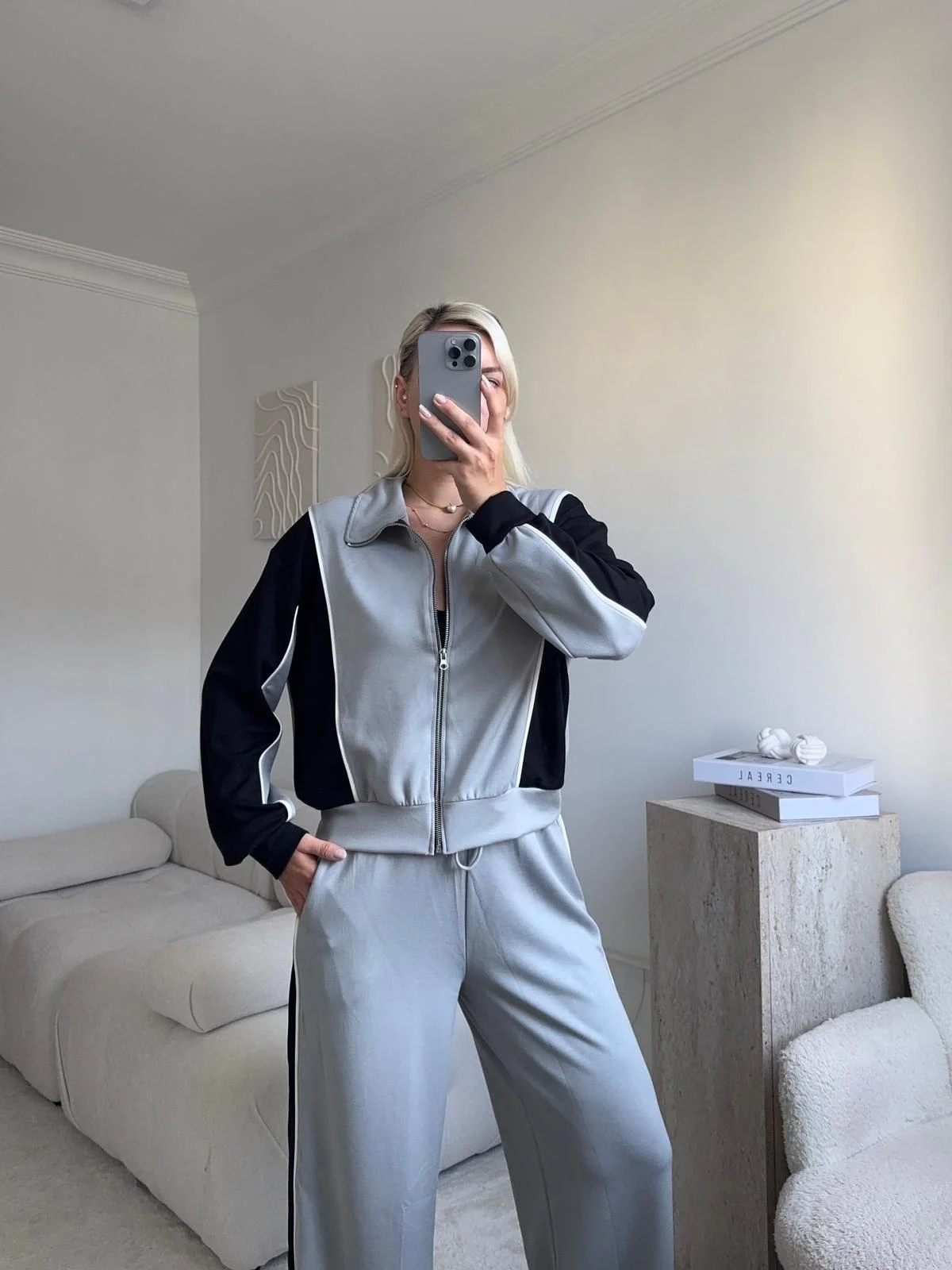 Şerit Eşofman Takımı - GRİ