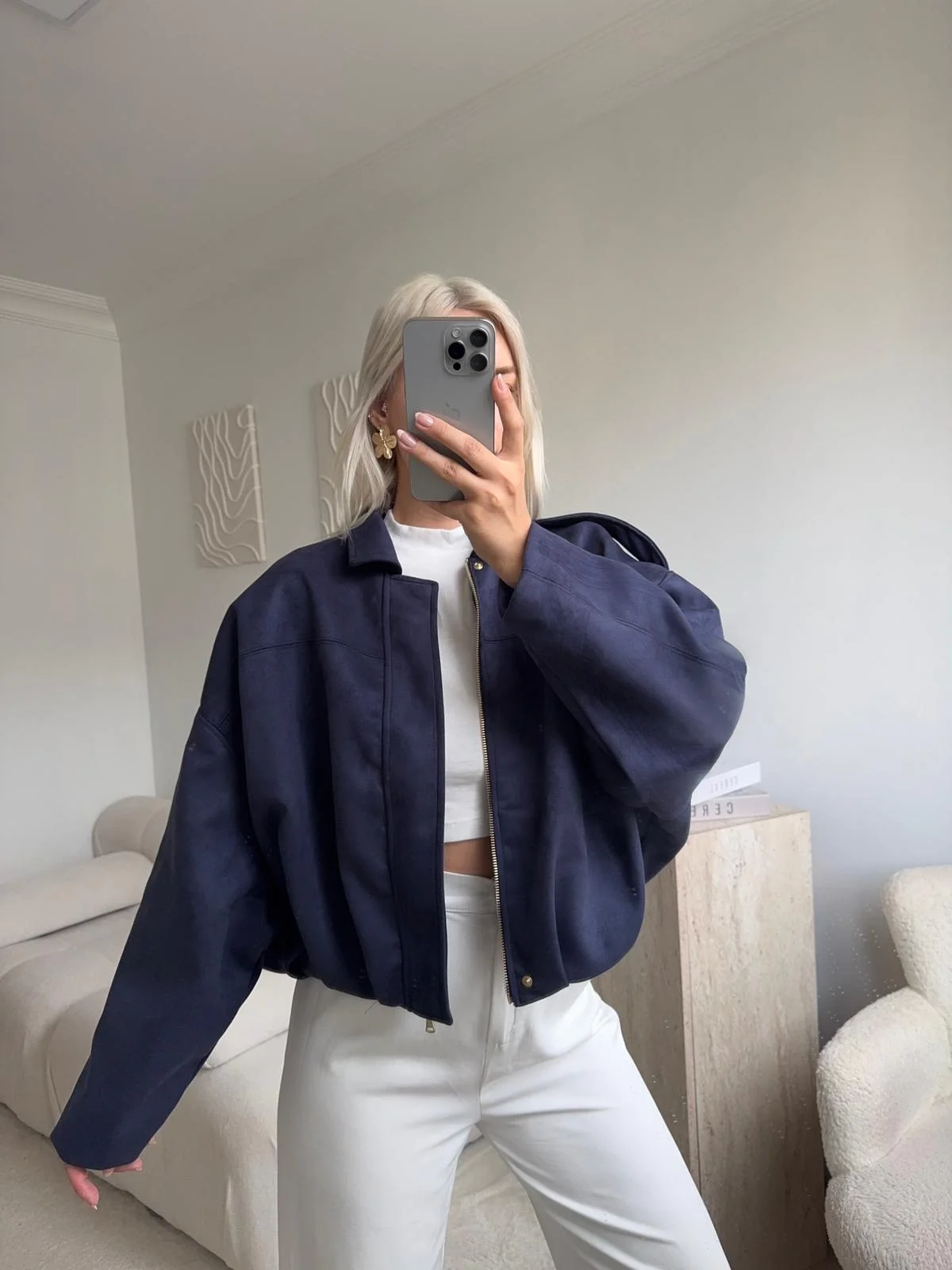 Premium Oversize Ceket - LACİVERT