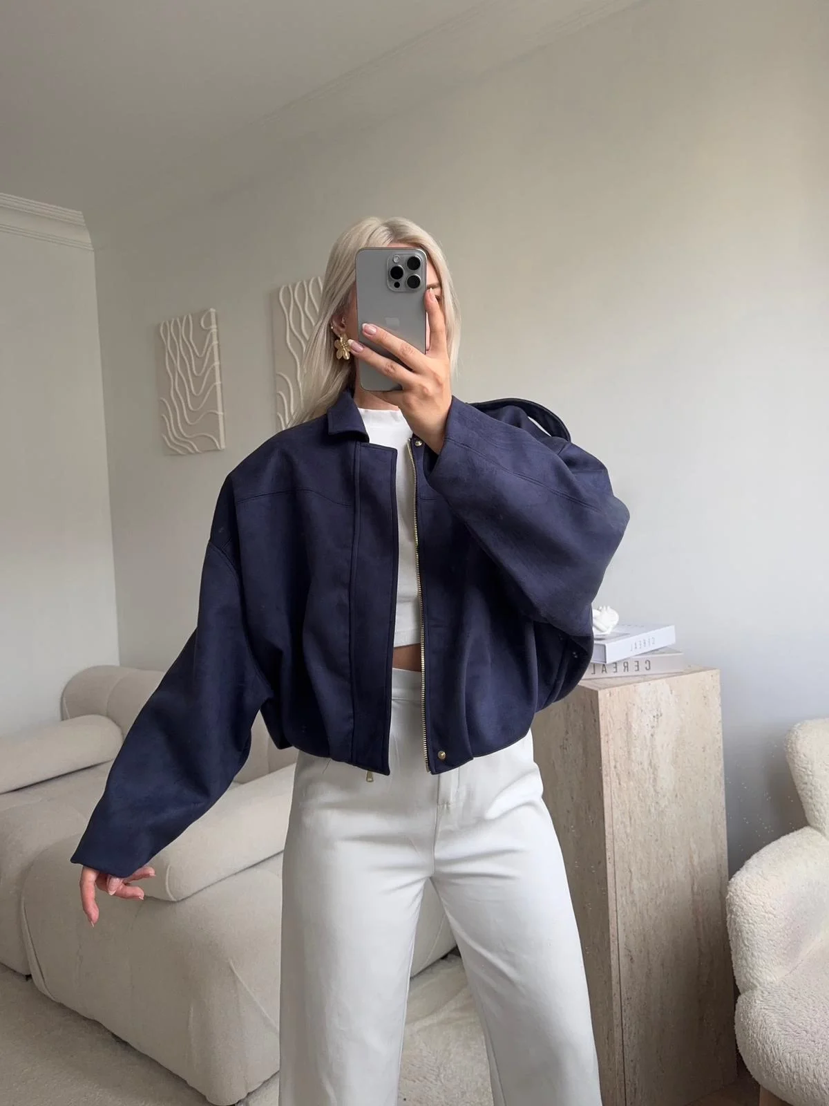 Premium Oversize Ceket - LACİVERT