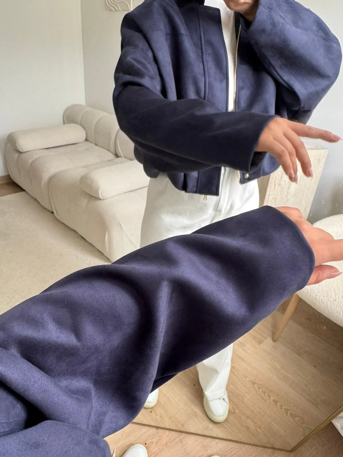 Premium Oversize Ceket - LACİVERT