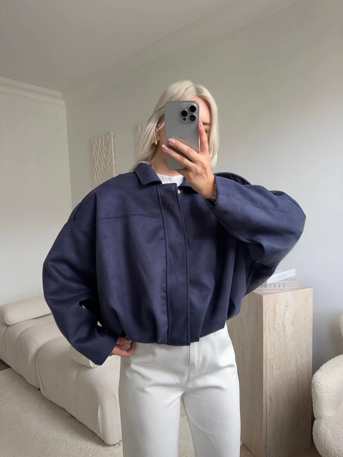 Premium Oversize Ceket - LACİVERT