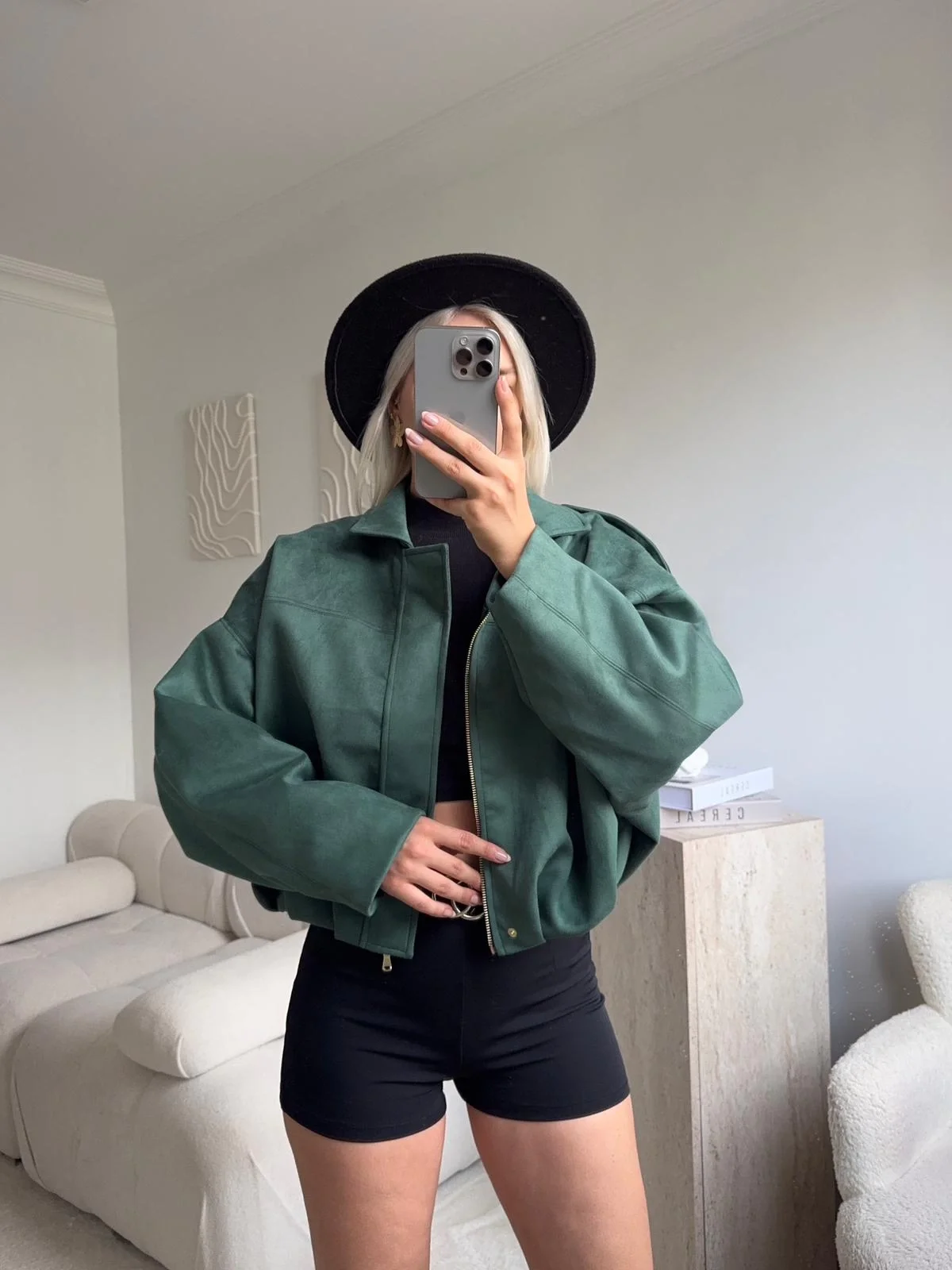 Premium Oversize Ceket - YEŞİL