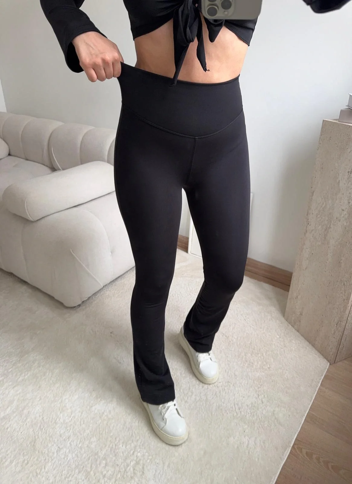 Şardonlu İspanyol Tayt - SİYAH