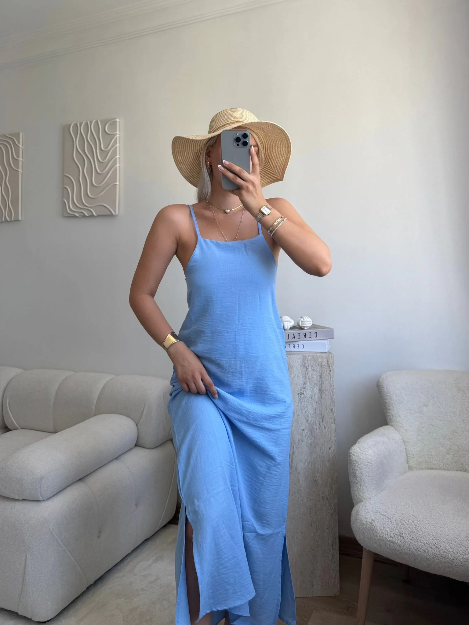 Summer Breeze Elbise - MAVİ