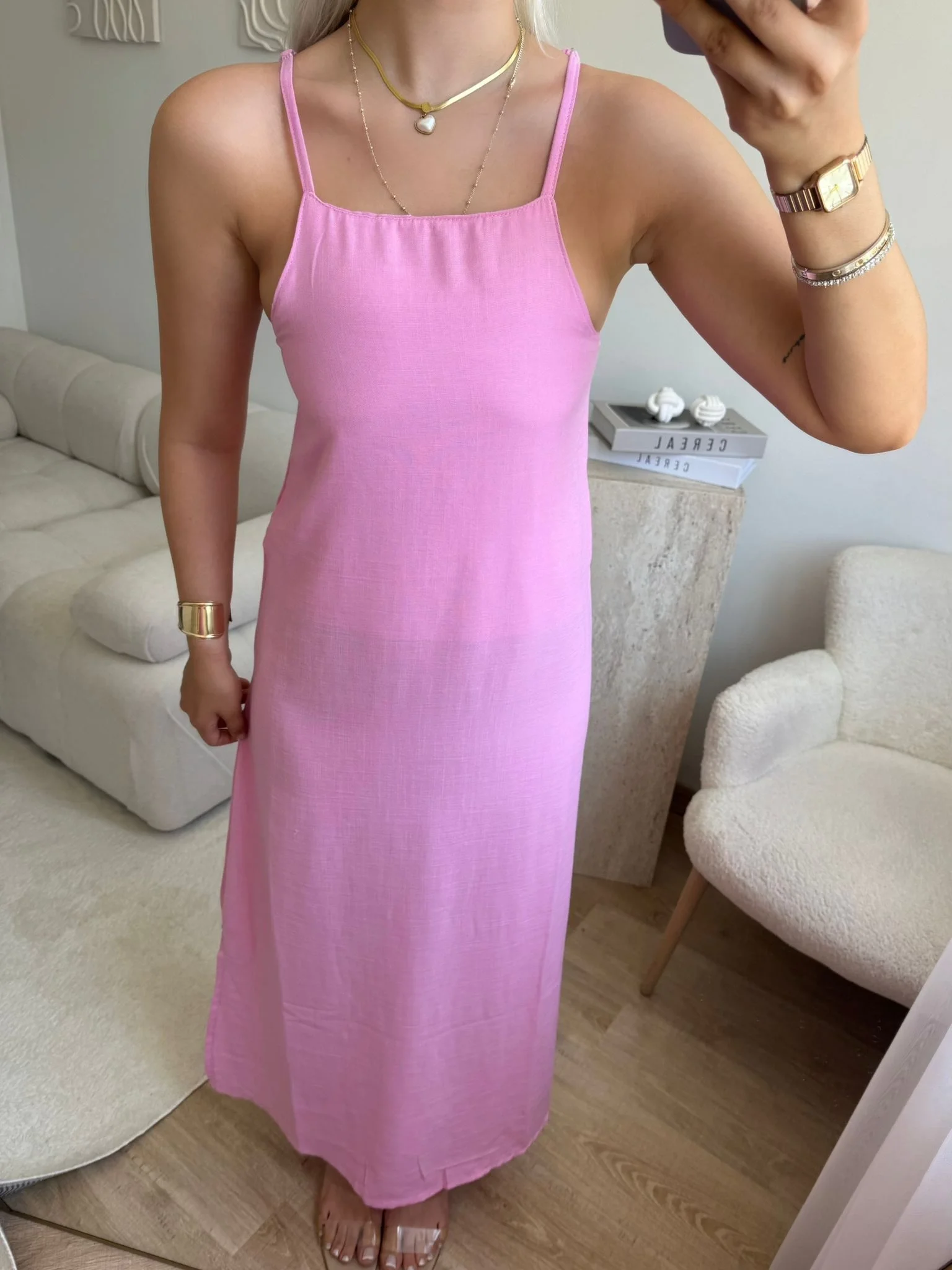 Summer Breeze Elbise - PEMBE