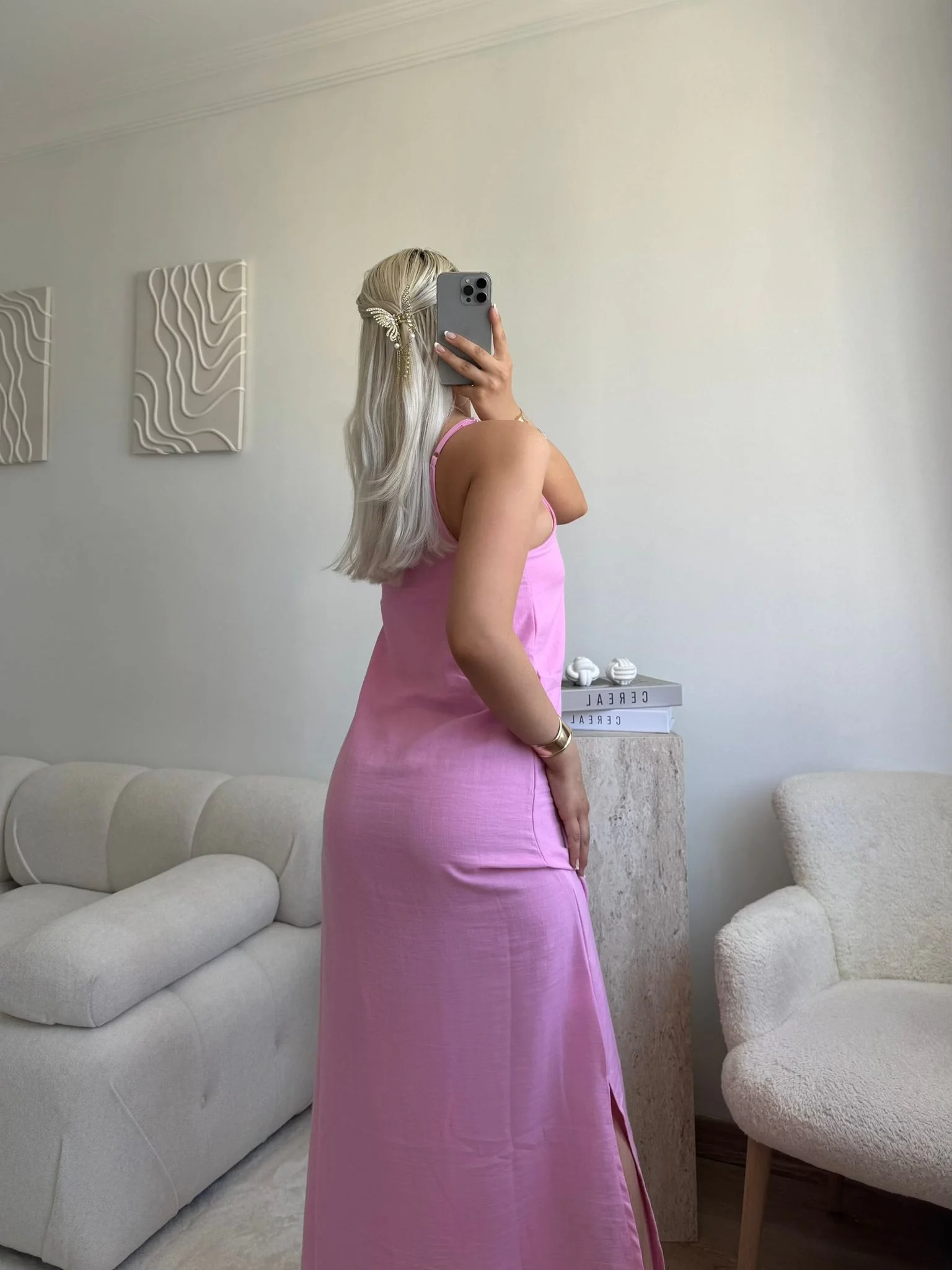 Summer Breeze Elbise - PEMBE