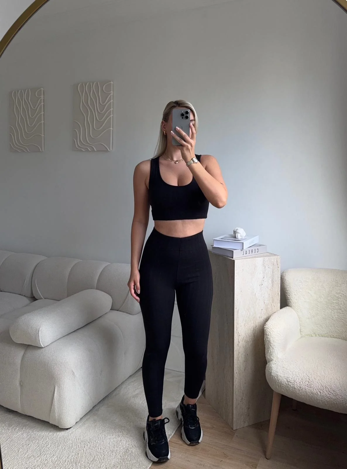 Triko Burgu Üçlü Takım - SİYAH