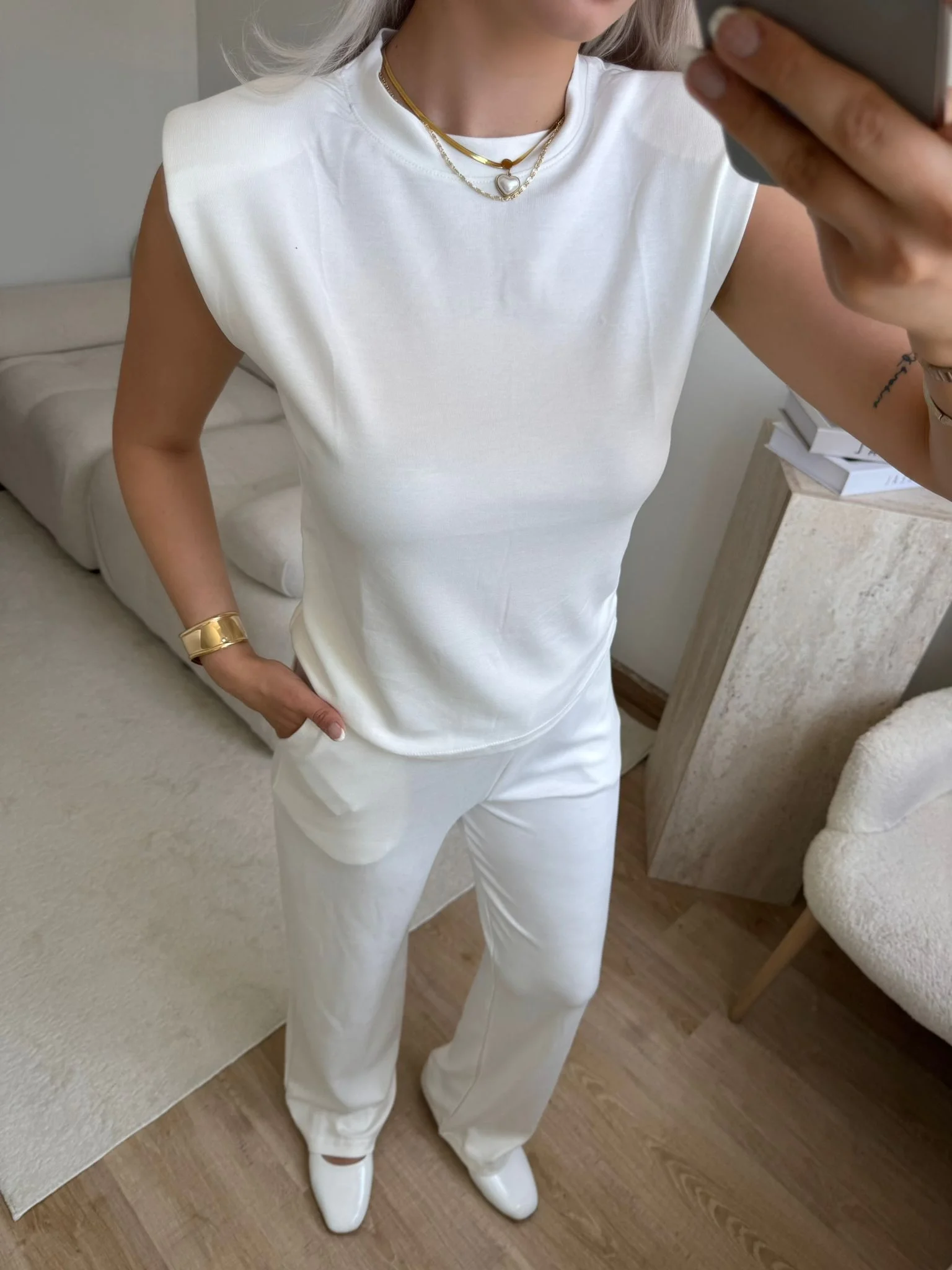 Vatkalı Modal Takım - BEYAZ