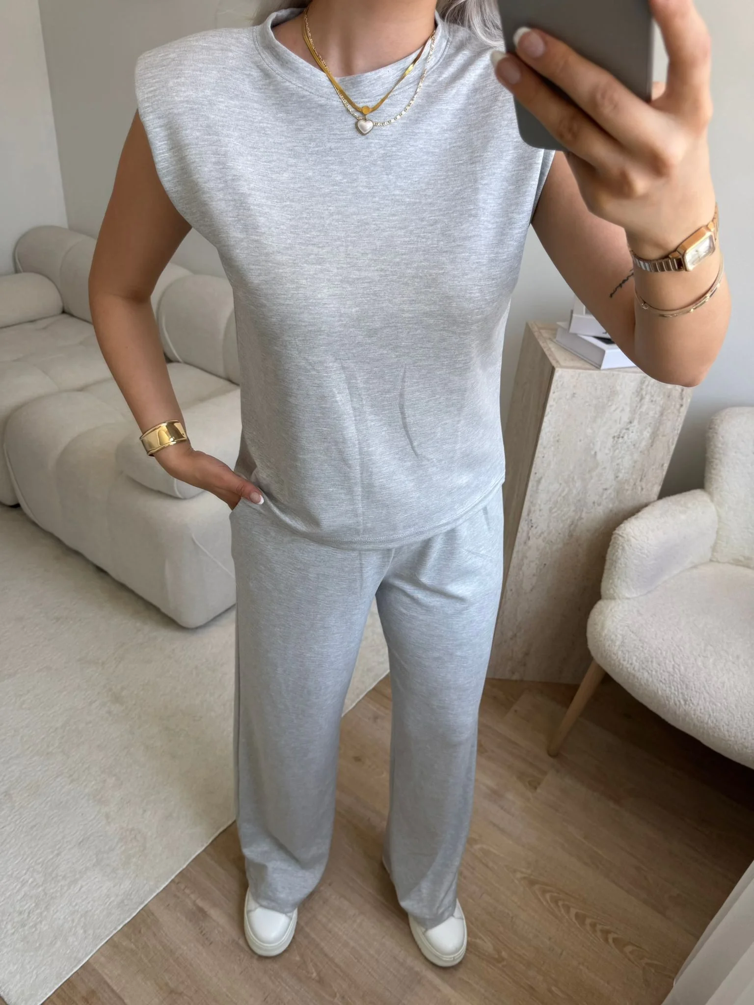 Vatkalı Modal Takım - GRİ