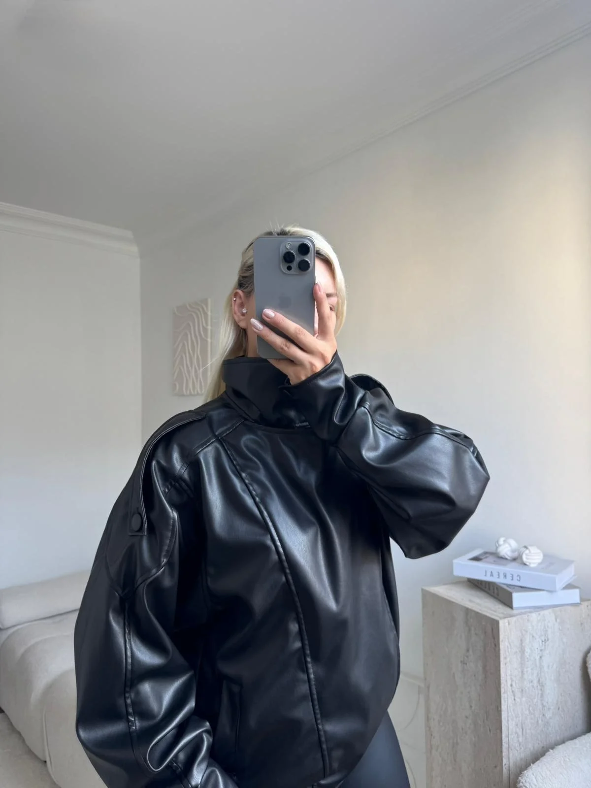 Vintage Oversize Deri Ceket