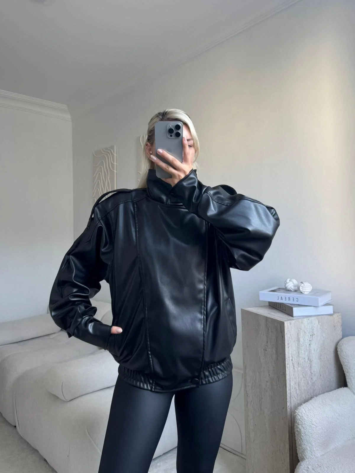 Vintage Oversize Deri Ceket