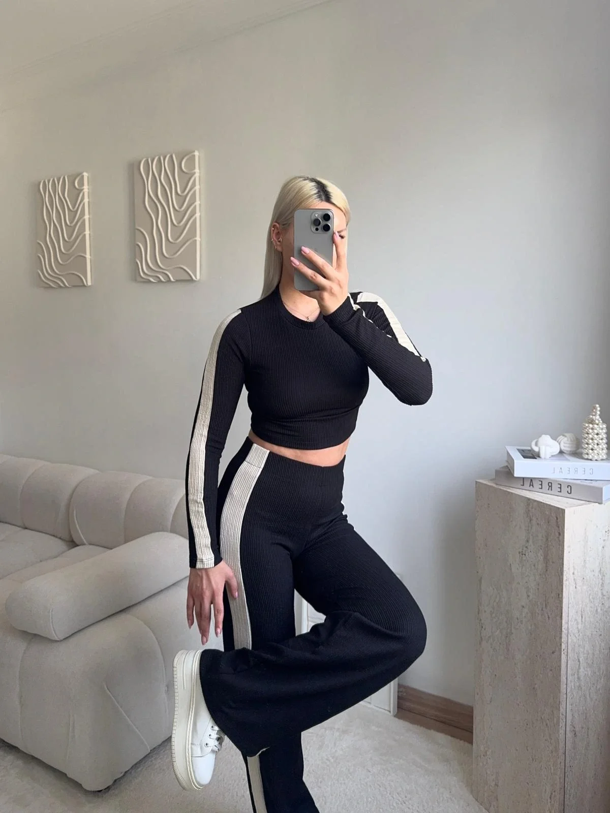 Yan Şerit Ribana Takım - SİYAH