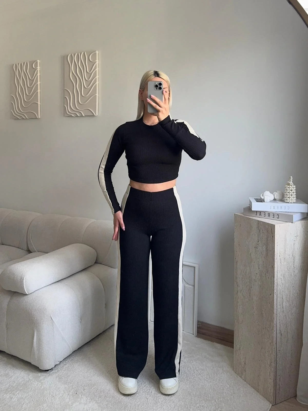 Yan Şerit Ribana Takım - SİYAH