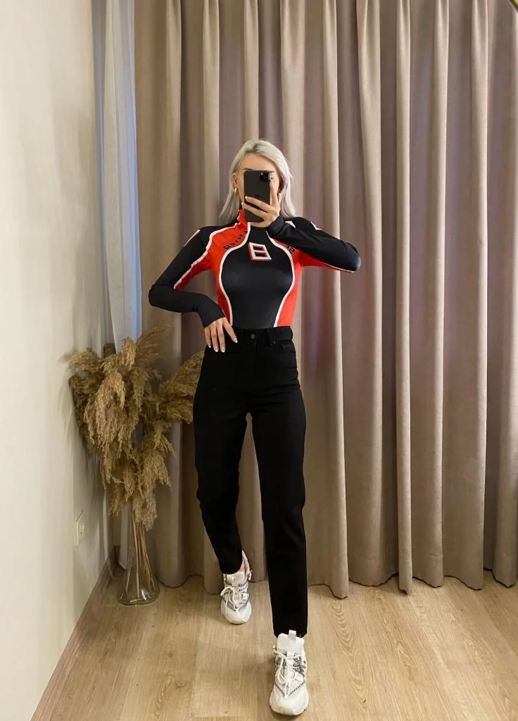 Yüksek Bel Mom Jean- SİYAH