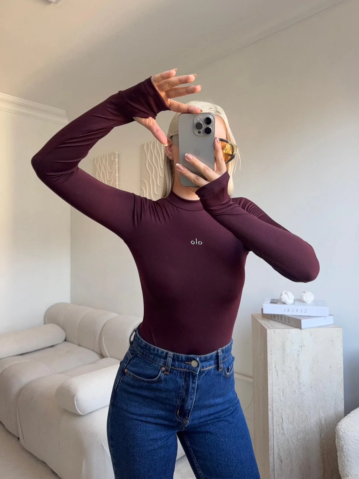 Yüksek Yaka Basic Bodysuit - KAHVE